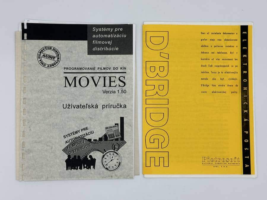 Môj prvý softvér Movies a softvér DeBridge na elektronickú poštu.